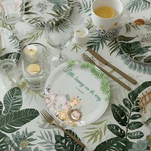 Assiettes En Carton jungle bébé garçon douche sauvage tropicale Invita