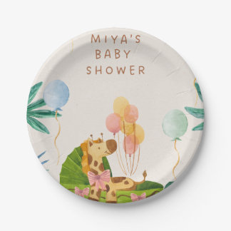 Assiettes En Carton  Jungle Safari Baby Shower Plates