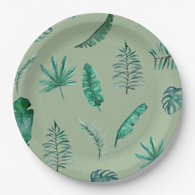 Assiettes En Carton Jungle Safari Theme Tableware (Devant)