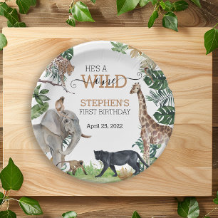 Assiettes En Carton Jungle Safari Wild Un Anniversaire Black Panther