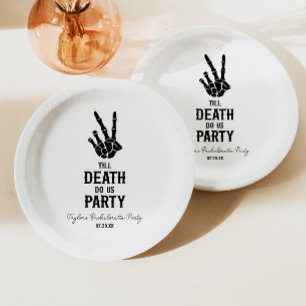 Assiettes En Carton Jusqu'à ce que la mort nous fasse la fête Skeleton