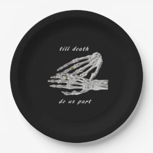 Assiettes En Carton Jusqu'à ce que la mort nous sépare Citation de mai