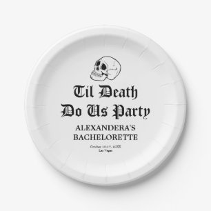 Assiettes En Carton Jusqu'à ce que la mort nous sépare Enterrement de