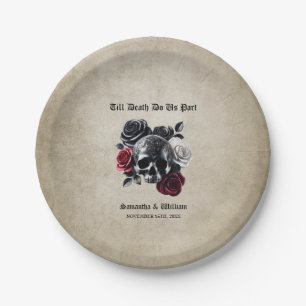 Assiettes En Carton Jusqu'à ce que la mort nous sépare Mariage d'Hallo