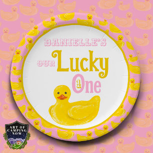 Assiettes En Carton Juste Ducky Lucky Un Premier Anniversaire Invitati