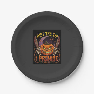 Assiettes En Carton Juste l'embout Prémisse Halloween Citrouille Coute