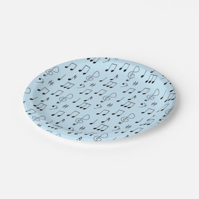 Assiettes En Carton Juste Noté Bleu (Angle)