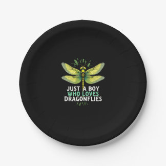 Assiettes En Carton Juste un garçon qui aime les libellules. Libellule