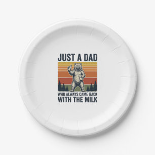 Assiettes En Carton Juste un papa est revenu avec le t-shirt Milk Bear