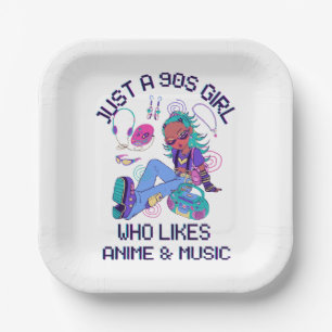Assiettes En Carton Juste une fille des années 90 qui aime la musique