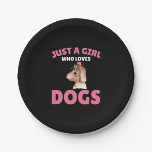 Assiettes En Carton juste une fille qui aime les chiens