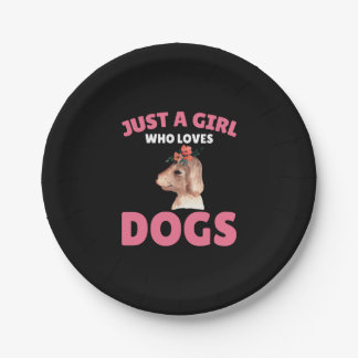 Assiettes En Carton juste une fille qui aime les chiens