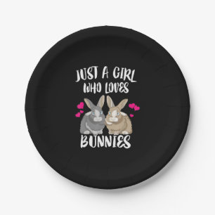 Assiettes En Carton Juste Une Fille Qui Aime Les Lapins   Bunny Lover