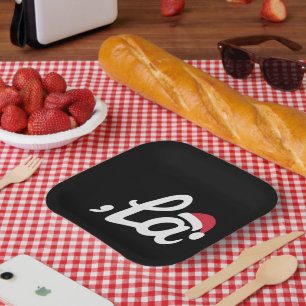 Assiettes En Carton Kamala Harris drôle 2024 Comma La Noël