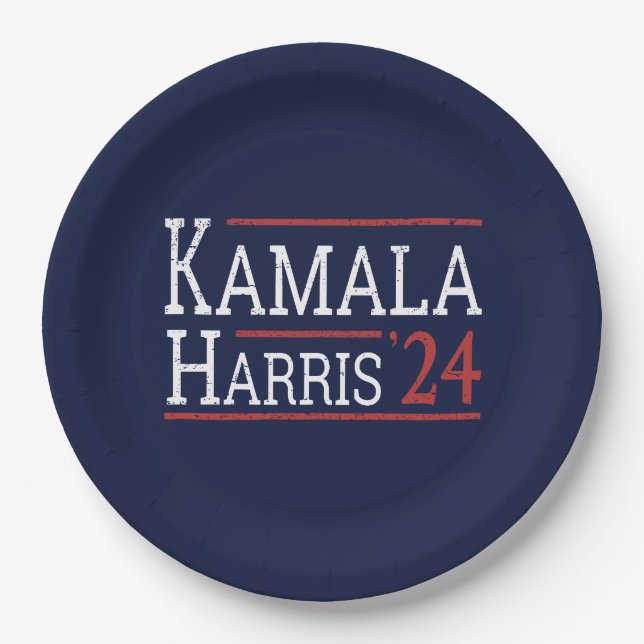 Assiettes En Carton Kamala Harris Election 2024 I (Devant)