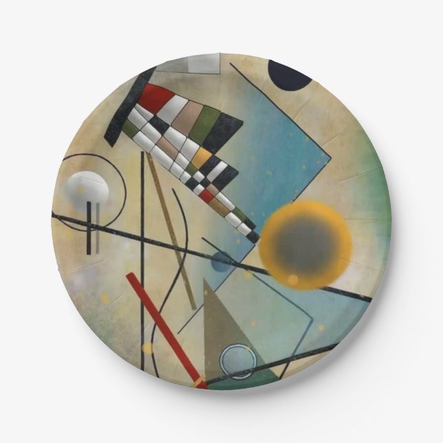 Assiettes En Carton Kandinsky Composition Peinture Abstraite (Devant)