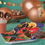 Assiettes En Carton Kandinsky - En Bleu, oeuvres d'art célèbres<br><div class="desc">Peinture Wassily Kandinsky,  En Bleu,  oeuvre abstraite populaire</div>