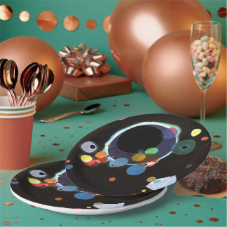 Assiettes En Carton Kandinsky - Plusieurs Cercles, célèbre art abstrai