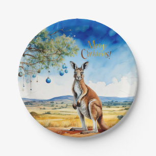 Assiettes En Carton Kangaroo sous le gumtree avec les baubles de Noël
