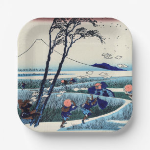 Assiettes En Carton Katsushika Hokusai - Ejiri dans la province de Sur
