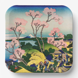 Assiettes En Carton Katsushika Hokusai - Gotenyama, Tokaido, Shinagawa