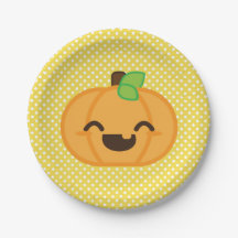 Kawaii Jackolantern Citrouille Plaques de papier H