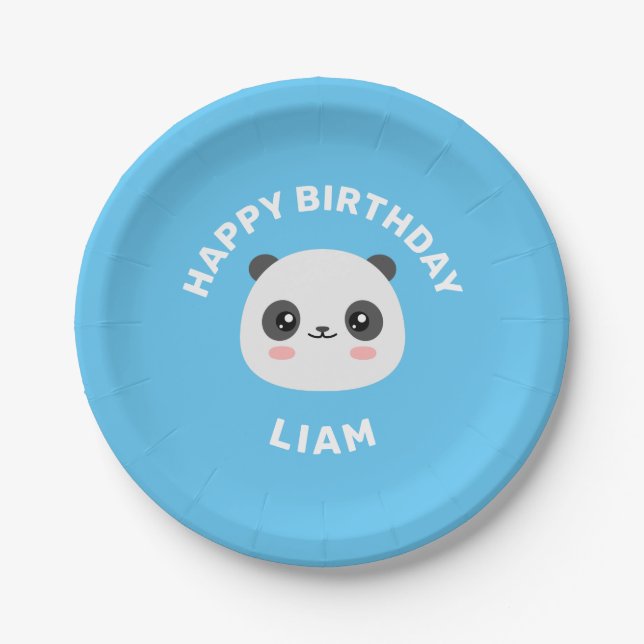 Assiettes En Carton Kawaii Panda (Devant)