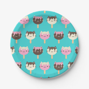 Assiettes En Carton Kawaii Summer Ice Lolly Popsicle Chats