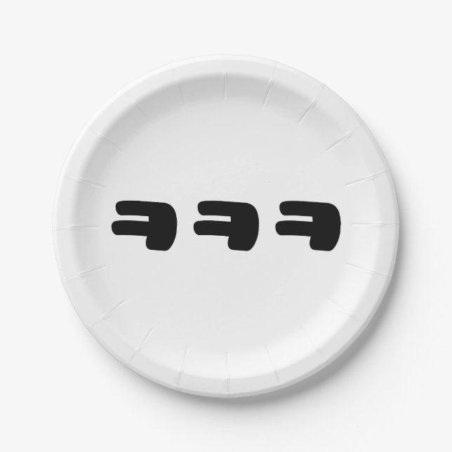 Assiettes En Carton KEKEKEKE ㅋ ㅋ ㅋ coréen Slang (Devant)