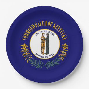 Assiettes En Carton Kentucky : Commonwealth Bluegrass Drapeau de l'Éta