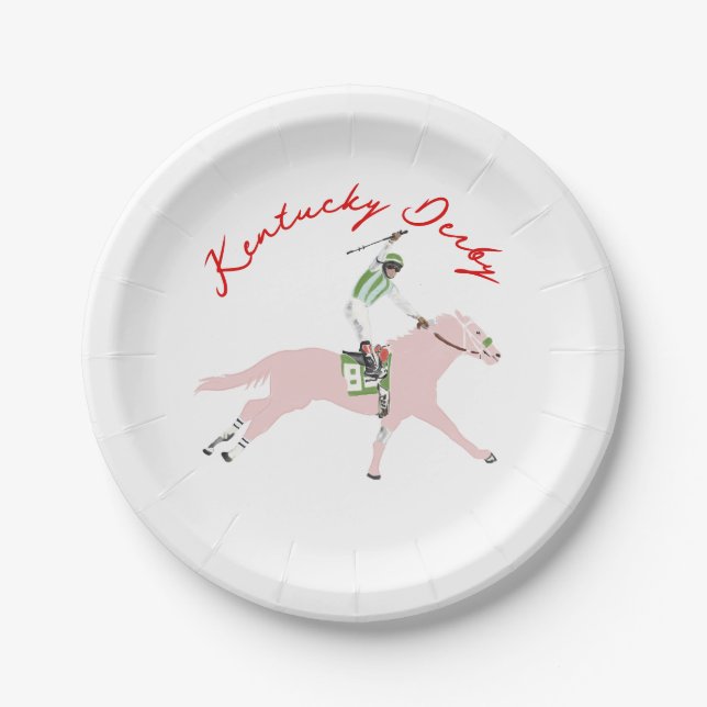 Assiettes En Carton Kentucky Derby Horse Jockey Paper Plates (Devant)
