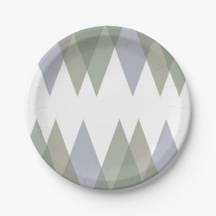 Assiettes En Carton Khaki triangles
