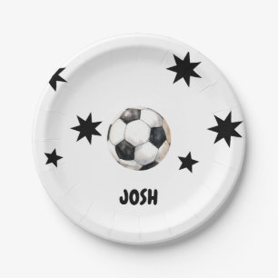 Assiettes En Carton Kickin it at Six Soccer 6th Birthday Party