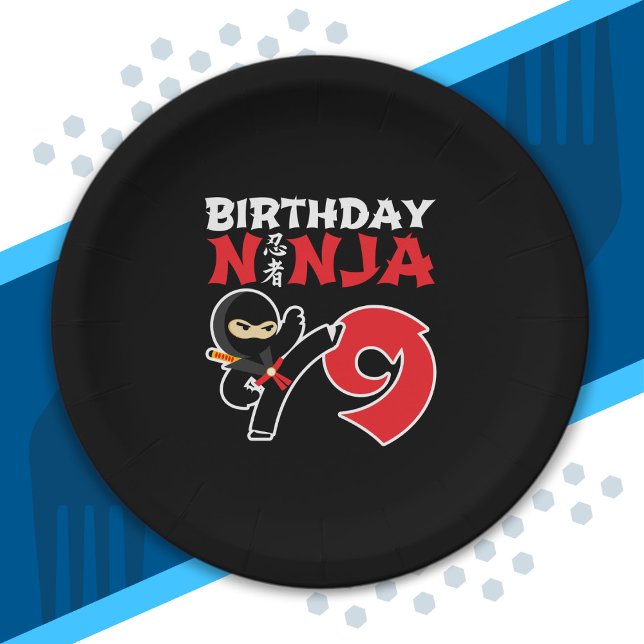 Assiettes En Carton Kids Birthday Ninja (Créateur téléchargé)