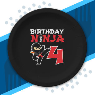 Assiettes En Carton Kids Birthday Ninja