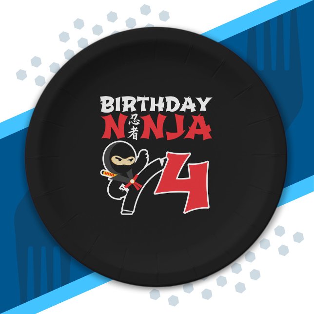 Assiettes En Carton Kids Birthday Ninja (Créateur téléchargé)