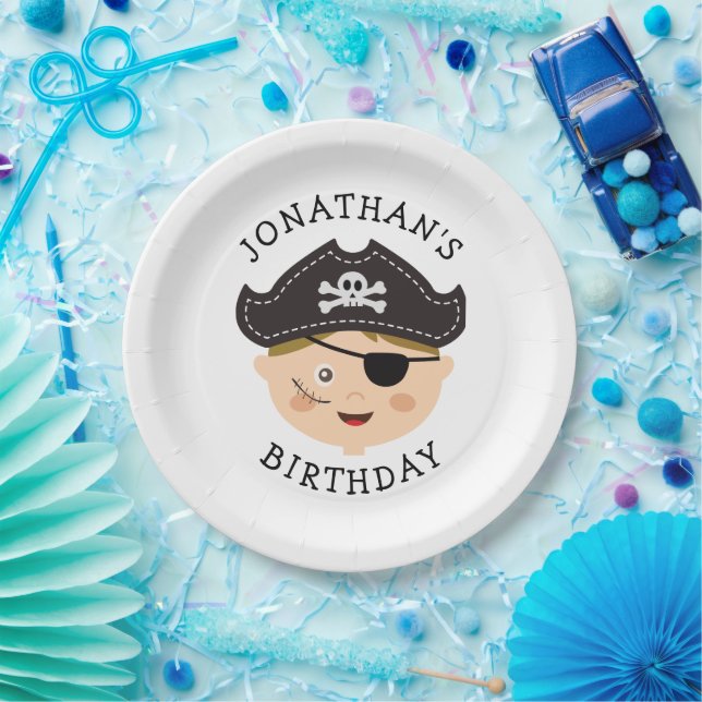 Assiettes En Carton Kids Birthday Party | Fun Boy Pirate Adventure (Fête)
