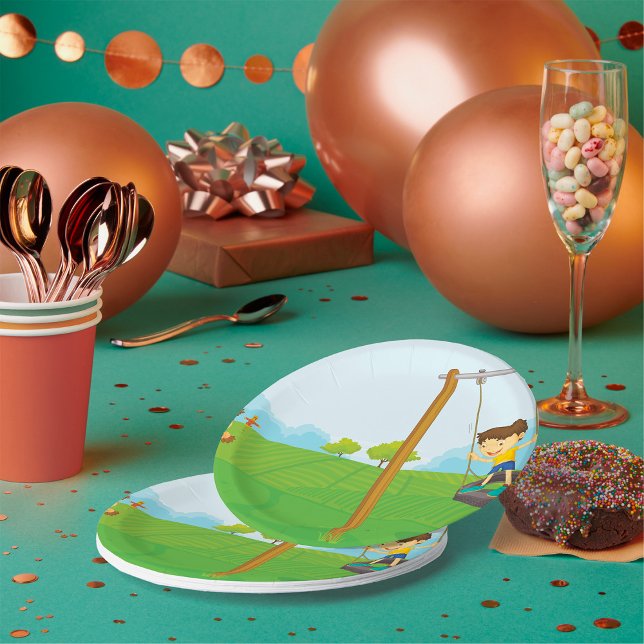 Assiettes En Carton Kids In The Park (Créateur téléchargé)