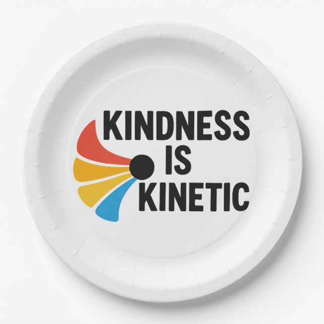Assiettes En Carton Kindness is Kinetic (Devant)