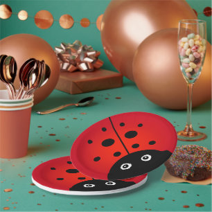 Assiettes En Carton KiniArt coccinelle