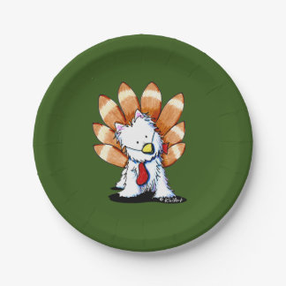 Assiettes En Carton KiniArt Westie Plaques papier Thanksgiving