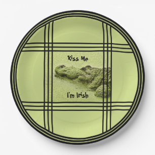 Assiettes En Carton Kiss Me I m Irish - Green Gator Nature Photography