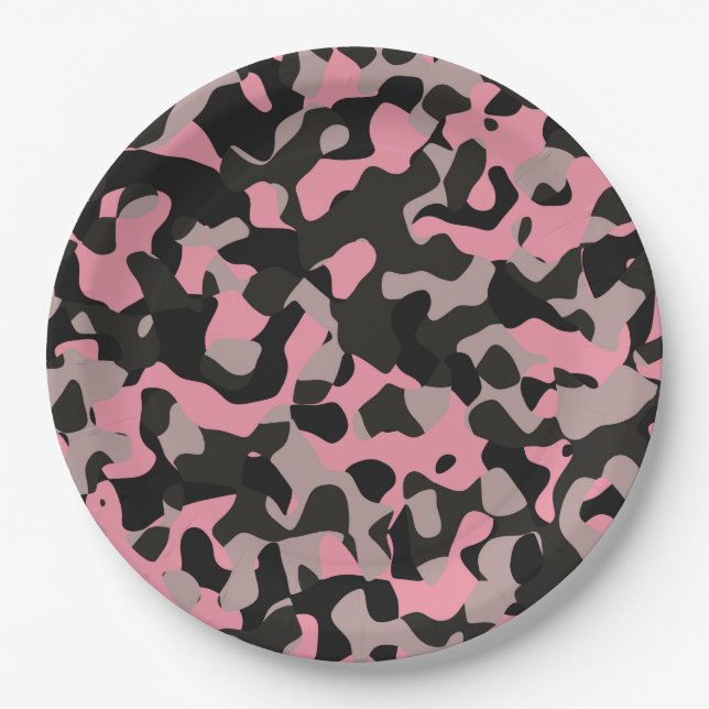 Assiettes En Carton Kitty Camo (Devant)