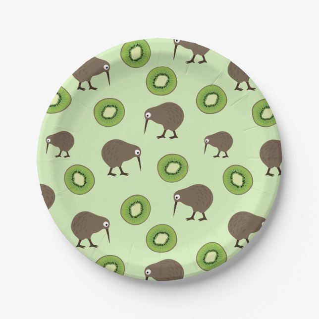 Assiettes En Carton Kiwi (Devant)