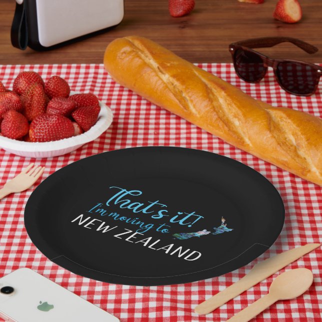 ASSIETTES EN CARTON KIWI NOUVELLE-ZÉLANDE PAUA (Pique-nique)