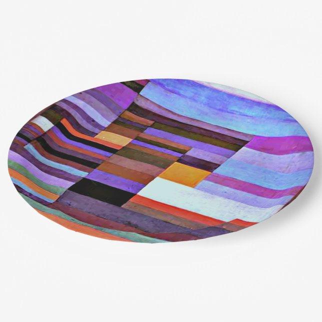 Assiettes En Carton Klee - Le feu en soirée (Angle)