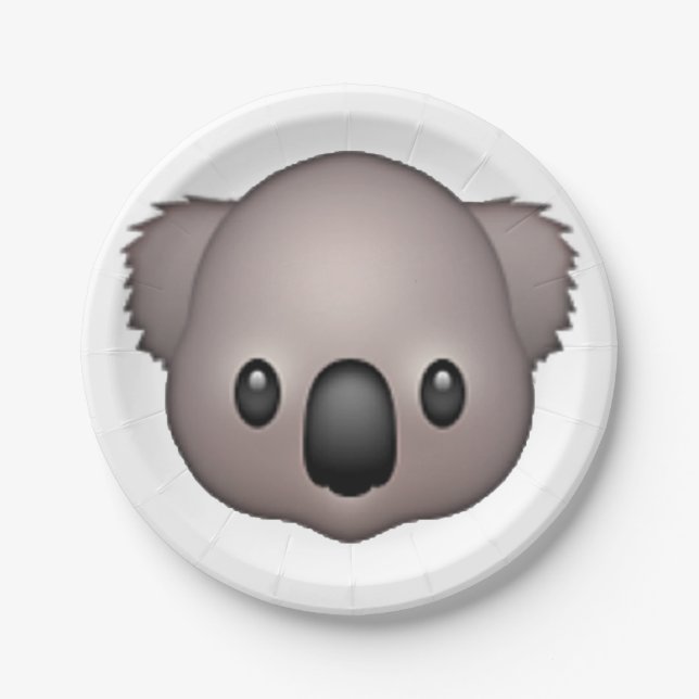 Assiettes En Carton Koala - Emoji (Devant)