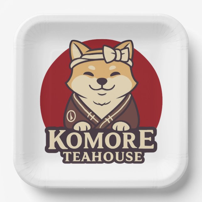 Assiettes En Carton KOMORE TEAHOUSE Genshin Impact Inazuma (Recto)