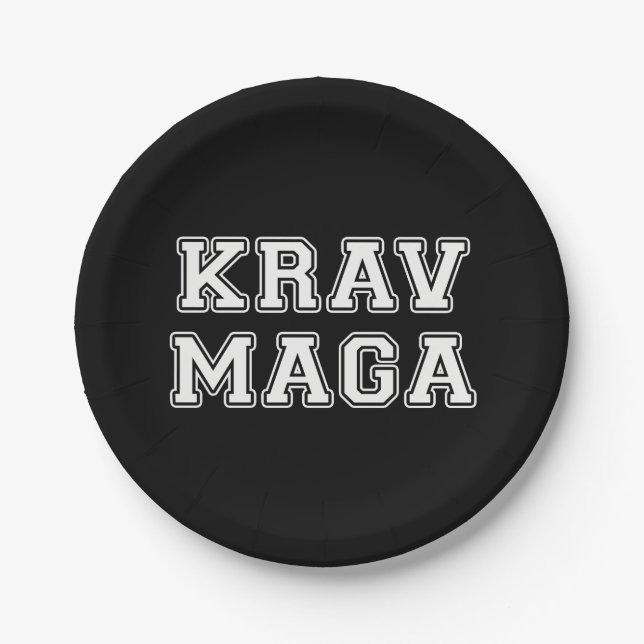 Assiettes En Carton Krav Maga (Devant)