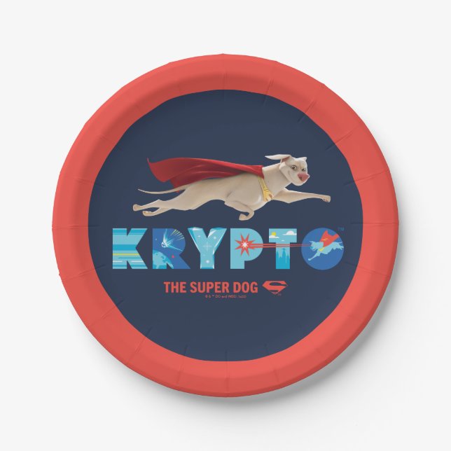 Assiettes En Carton Krypto Le Super Chien (Devant)